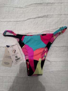 Maaji Flash Reversible Multicolor High Leg Bikini Bottom